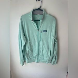 L.L. Bean Mint Green Cotton Zip Up Jacket Men’s Medium Regular